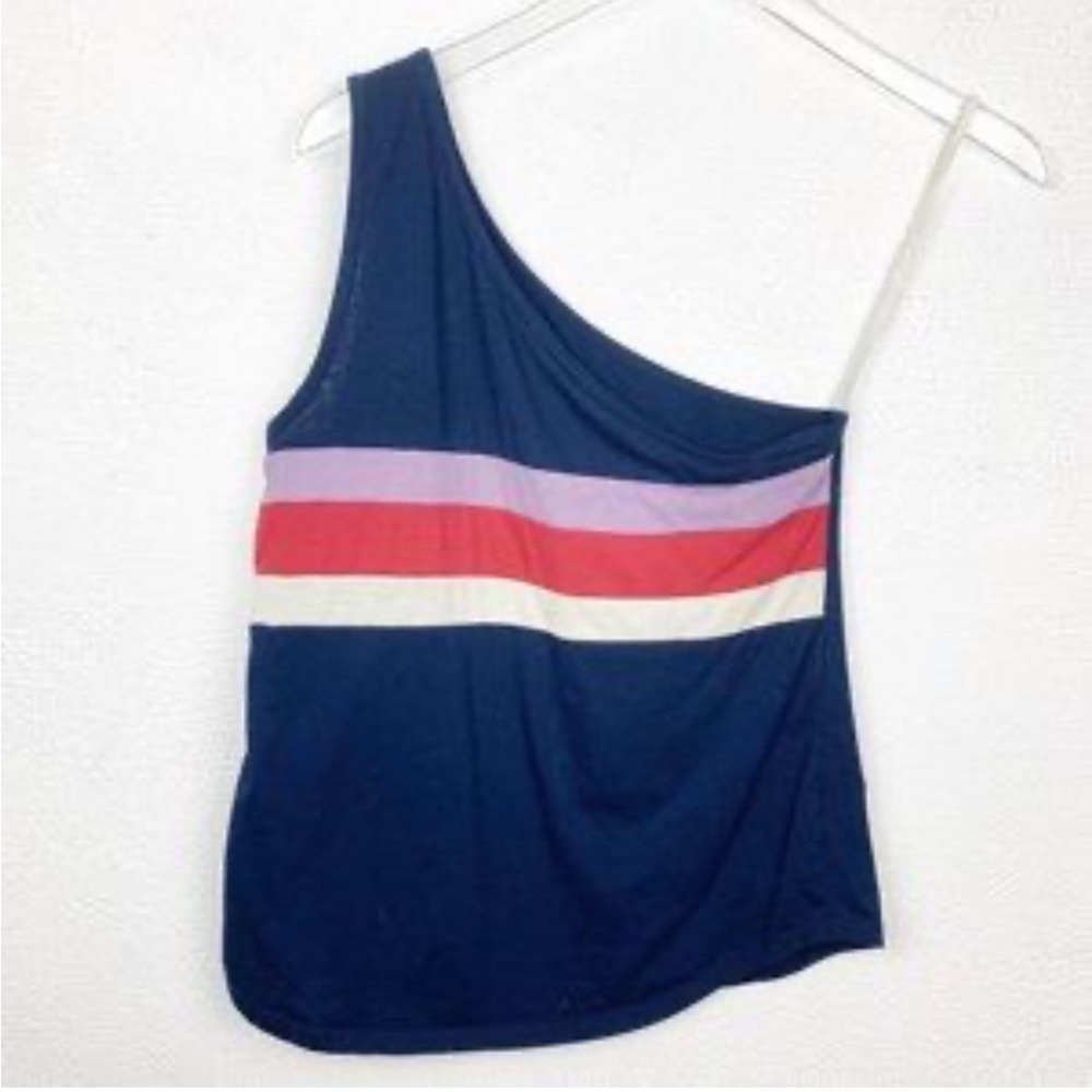 FREE PEOPLE X CAMP COLLECTION ONE SHOULDER RETRO TANK TOP SIZE MEDIUM - Picture 6 of 8